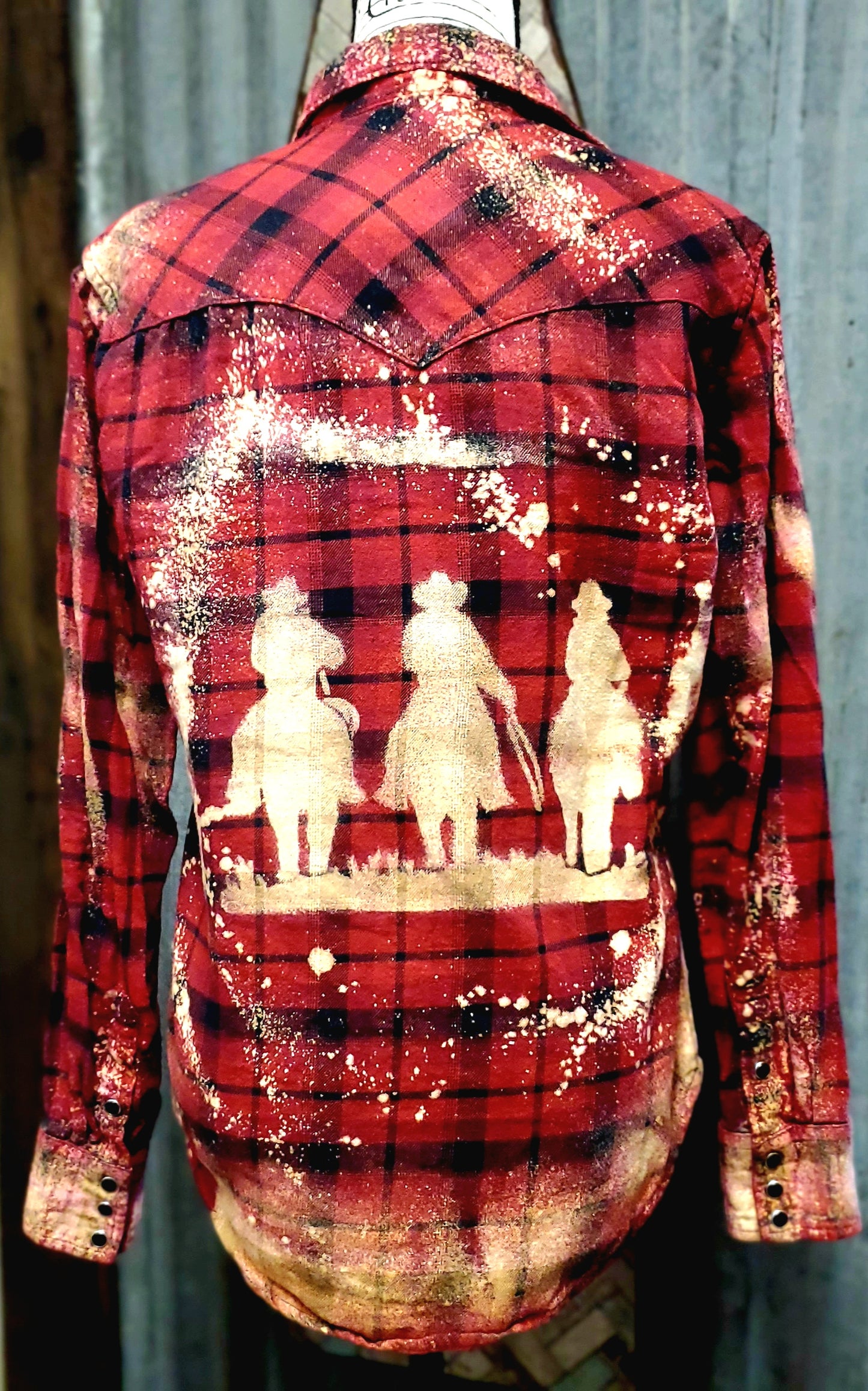 Giddy Up Bleached Flannel - RTS Sz Small-ish - Adventure Plaids