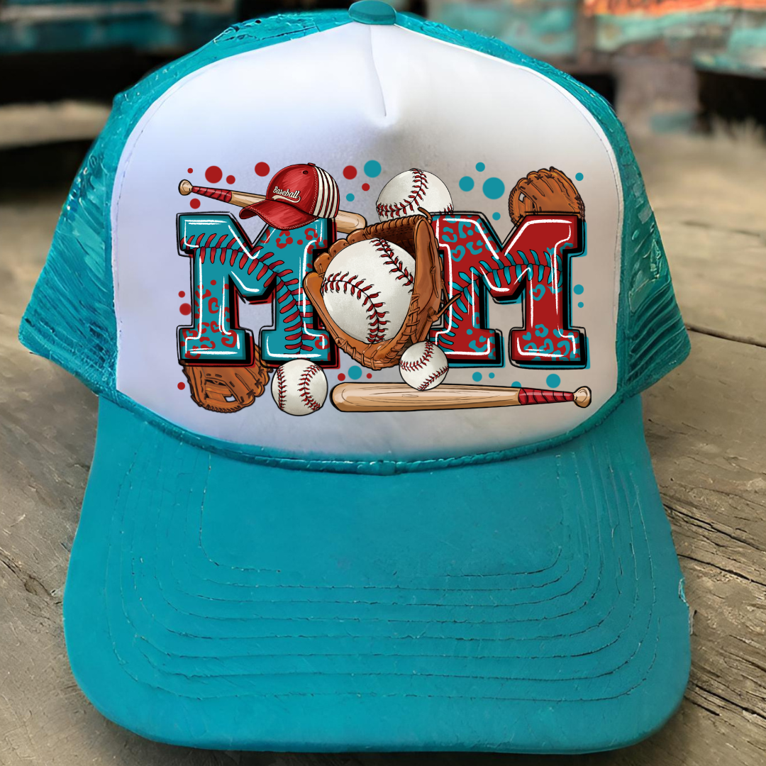 Baseball Mom Trucker Hat - Adventure Plaids