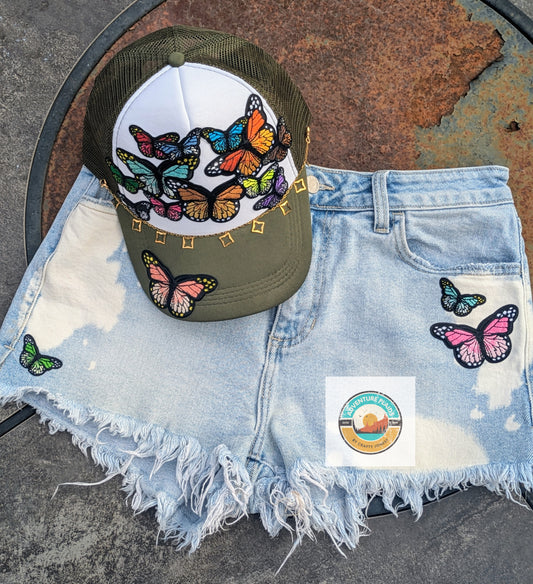 Butterfly Trucker Hat with chain