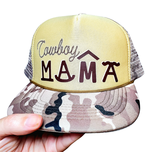 Cowboy Mama Trucker Hat - Adventure Plaids