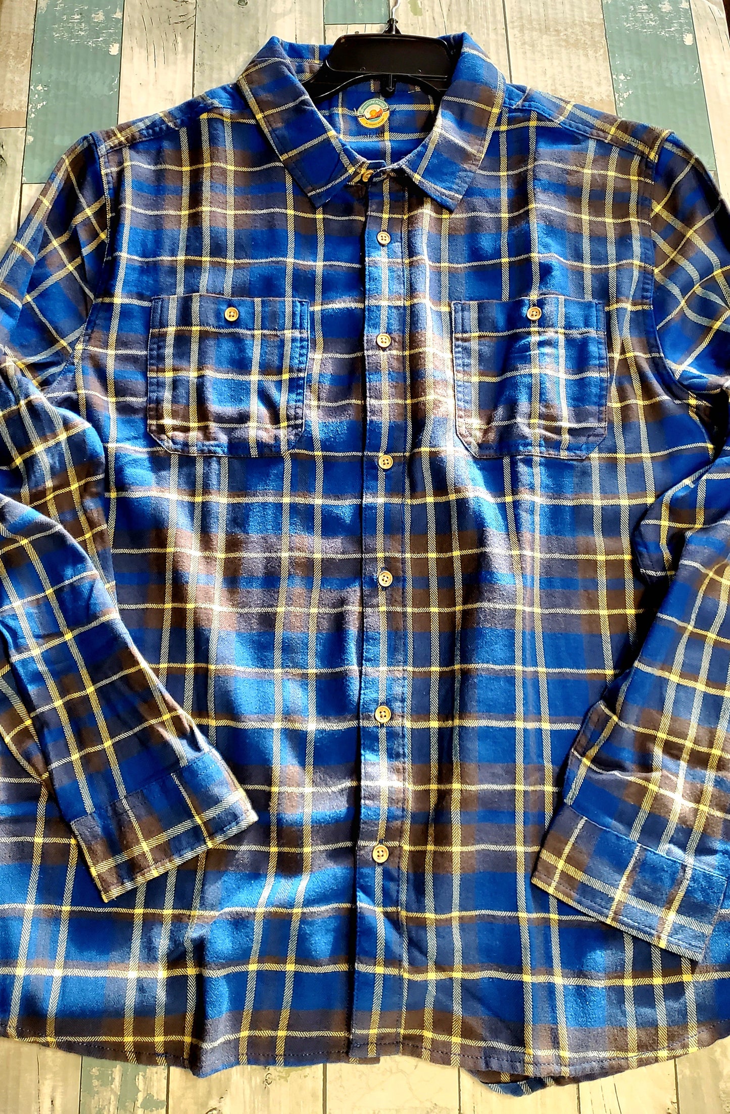 I never dreamed...Men's Flannel - RTS - Sz XL-ish - Adventure Plaids