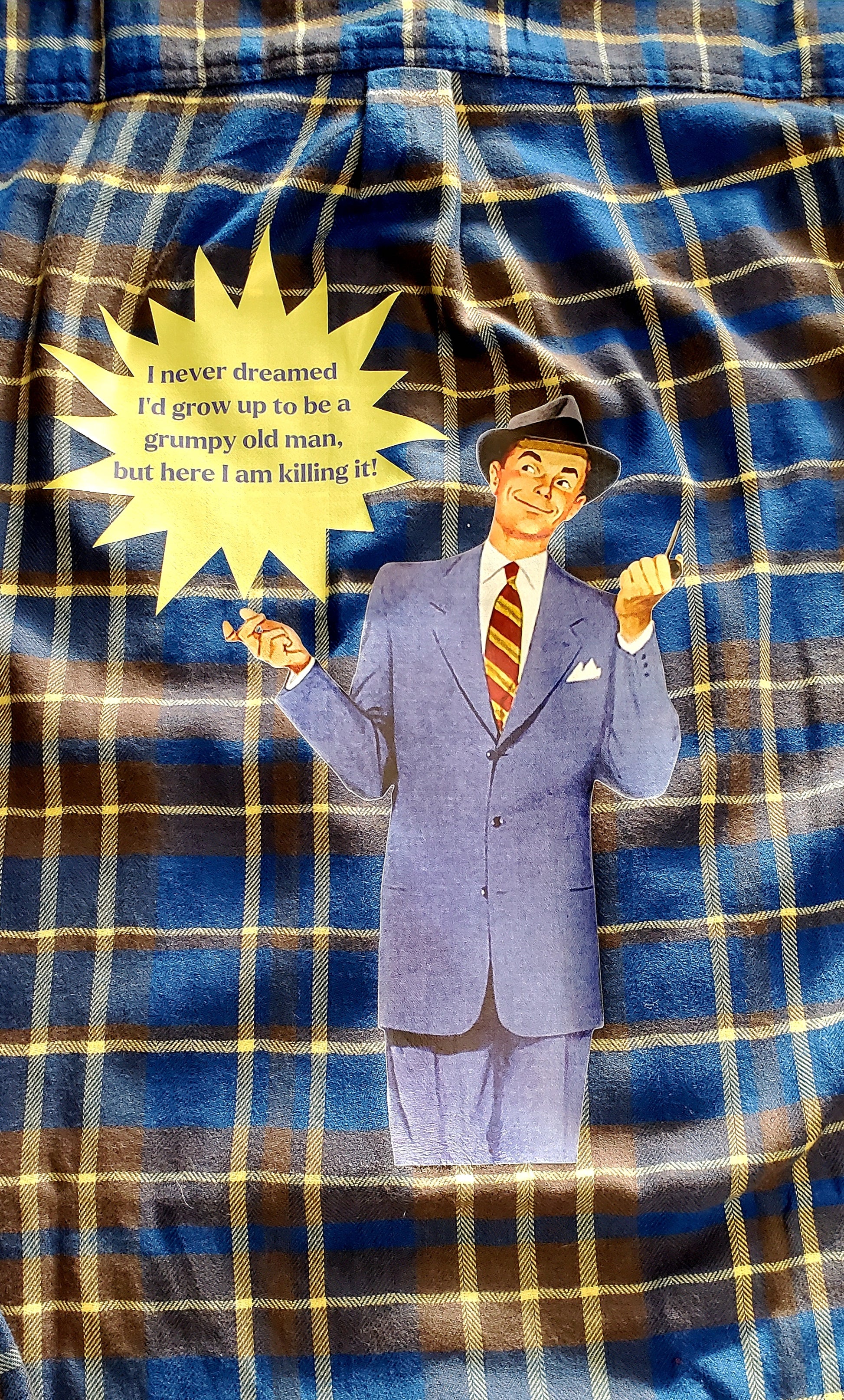 I never dreamed...Men's Flannel - RTS - Sz XL-ish - Adventure Plaids