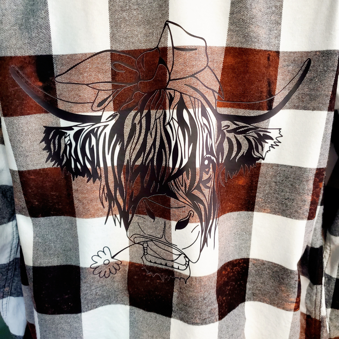 Highlander Cow Bleached Flannel - Pre-order - Adventure Plaids