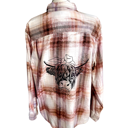 Highlander Cow Bleached Flannel - Pre-order - Adventure Plaids