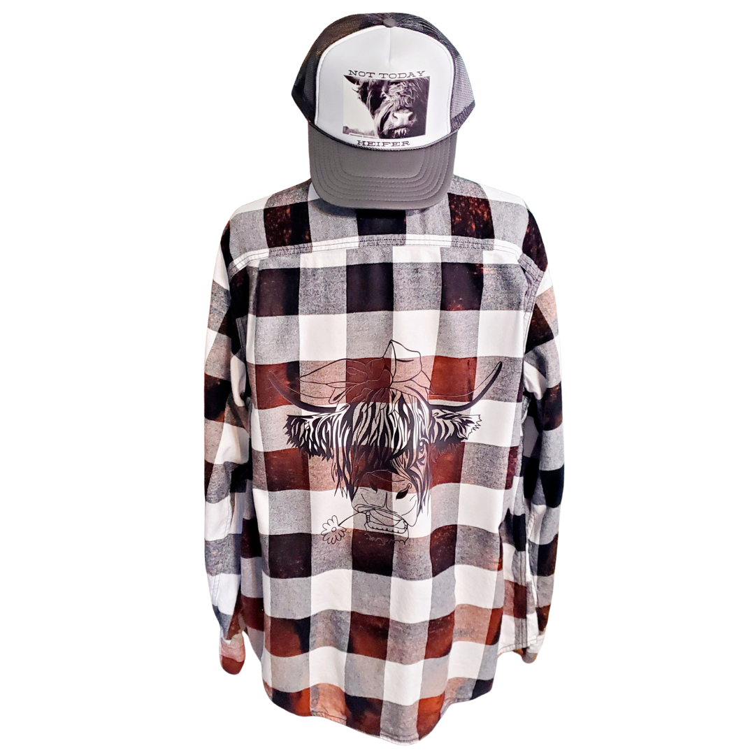 Highlander Cow Bleached Flannel - Pre-order - Adventure Plaids