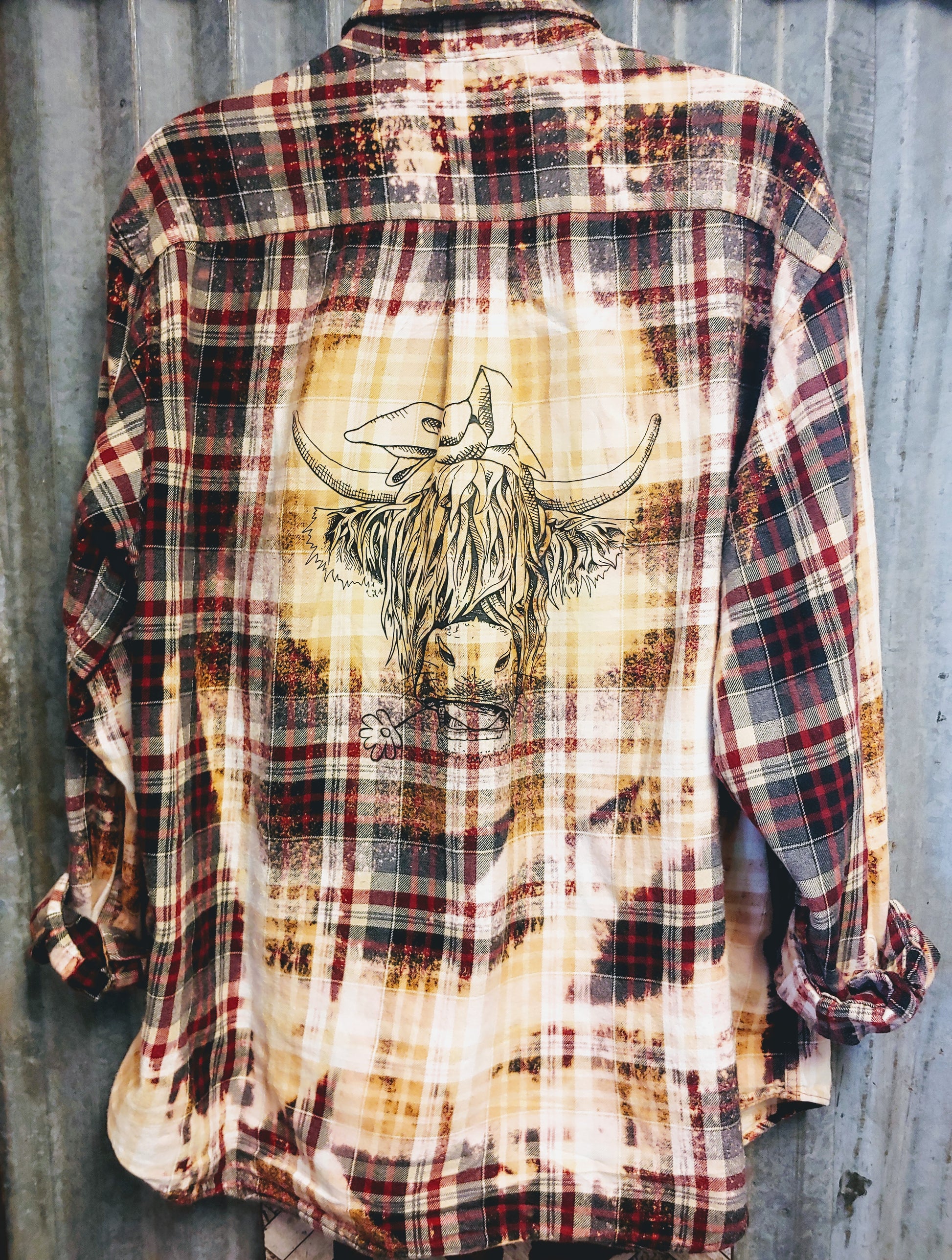 Highlander Cow Bleached Flannel - Pre-order - Adventure Plaids