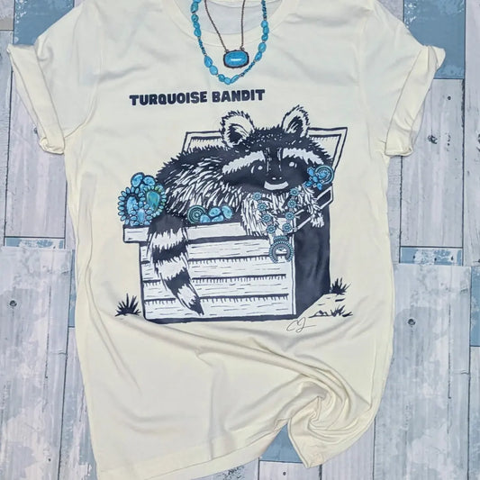 Turquoise Bandit Tee