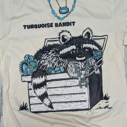 Turquoise Bandit Tee