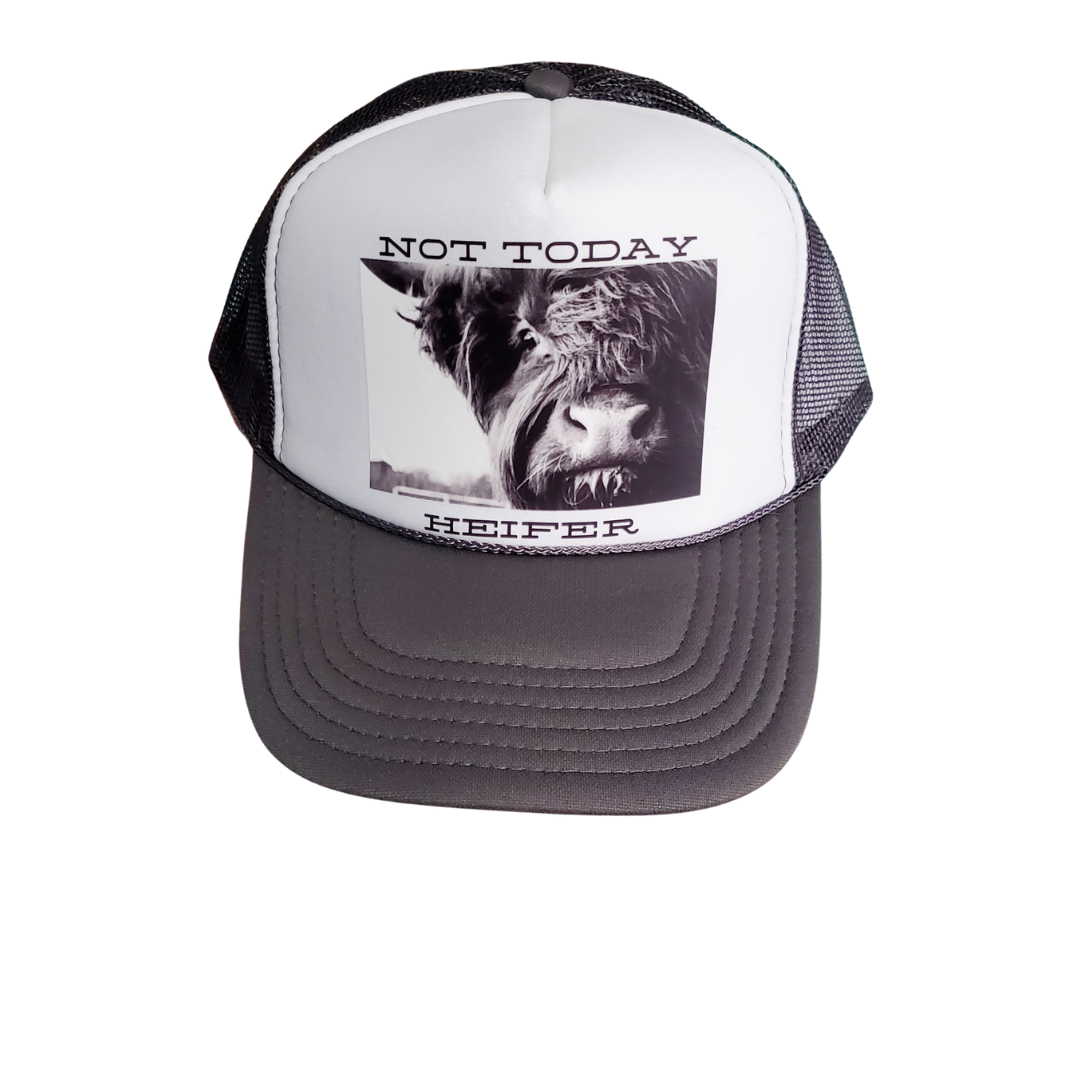 Not Today Heifer - Trucker Hat - Adventure Plaids