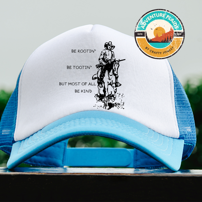 Be Rootin' Be  Tootin' Trucker Hat - Adventure Plaids