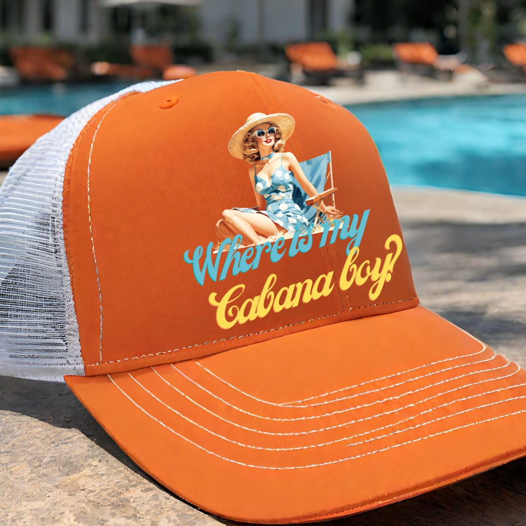 Where is my cabana boy? - Trucker Hat - Adventure Plaids