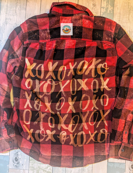 XOXO Bleached Flannel - PRE-ORDER