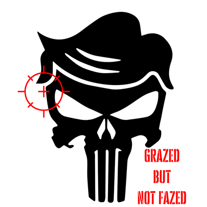 Trump Skull, Grazed but not fazed - T-shirt