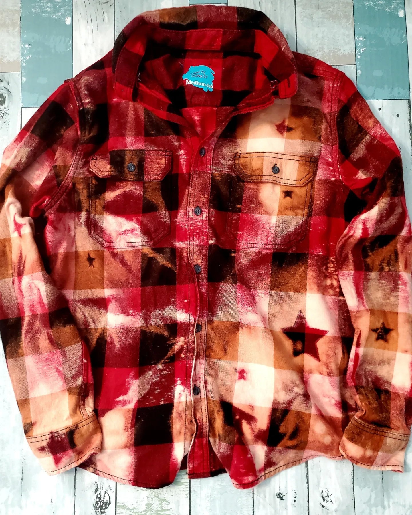 Starry Night Bleached Flannel-Pre-order - Adventure Plaids