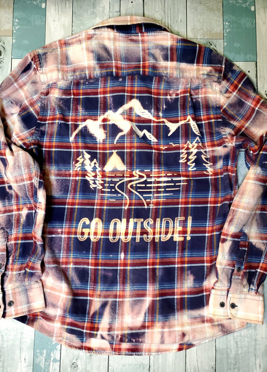 Go Outside Bleached Flannel-Preorder - Adventure Plaids