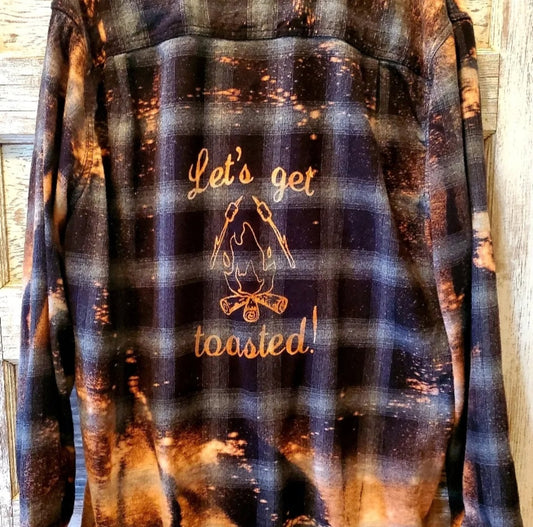 Let's get toasted bleached flannel - pre-order - Adventure Plaids