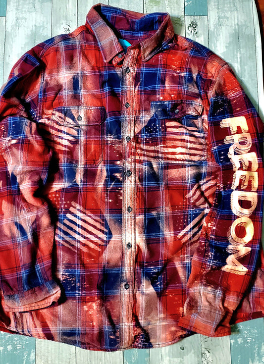 Freedom Bleached Flannel - pre-order - Adventure Plaids