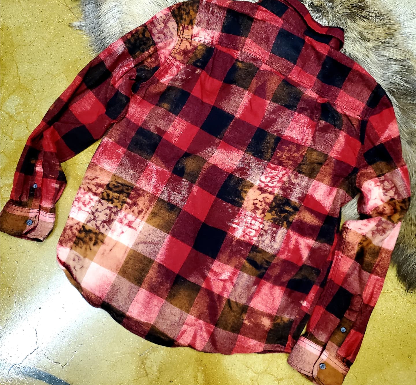 Leopard Print Bleached Flannel - PRE-ORDER - Adventure Plaids