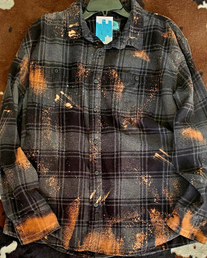 Painted Trees Bleached Flannel-pre-order - Adventure Plaids