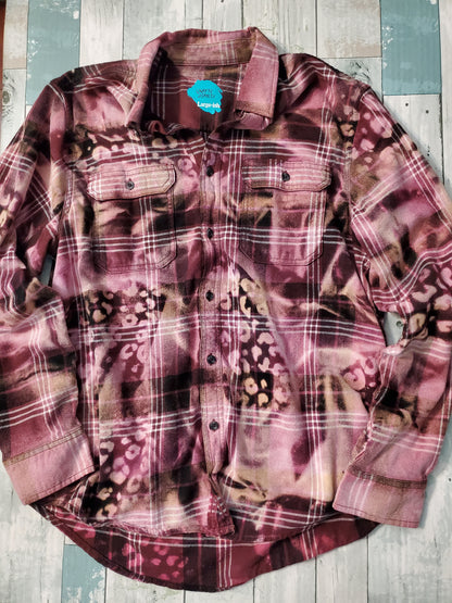 Leopard Print Bleached Flannel - PRE-ORDER - Adventure Plaids