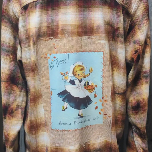 Thanksgiving Wish Bleached Flannel - Pre-Order (limited edition)