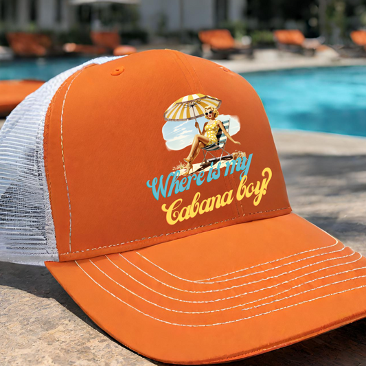 Where is my cabana boy? - Trucker Hat - Adventure Plaids